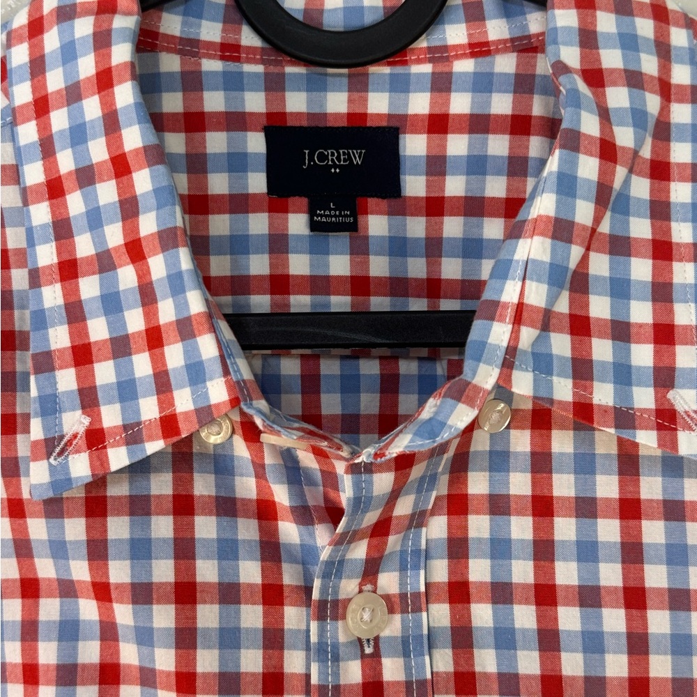 J. Crew Washed Shirt Plaid Button Down Casual Shirt Large - Picture 2 of 5